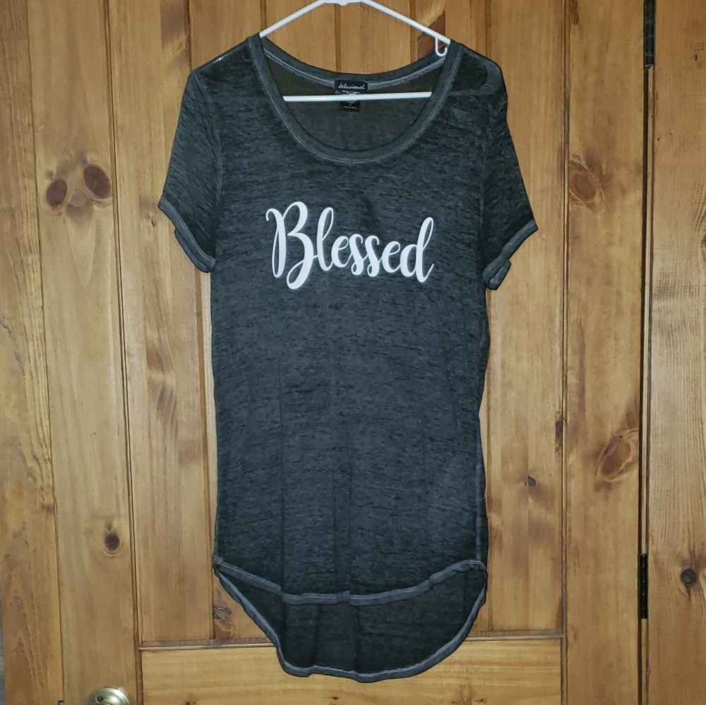 Gray "Blessed" T-shirt
